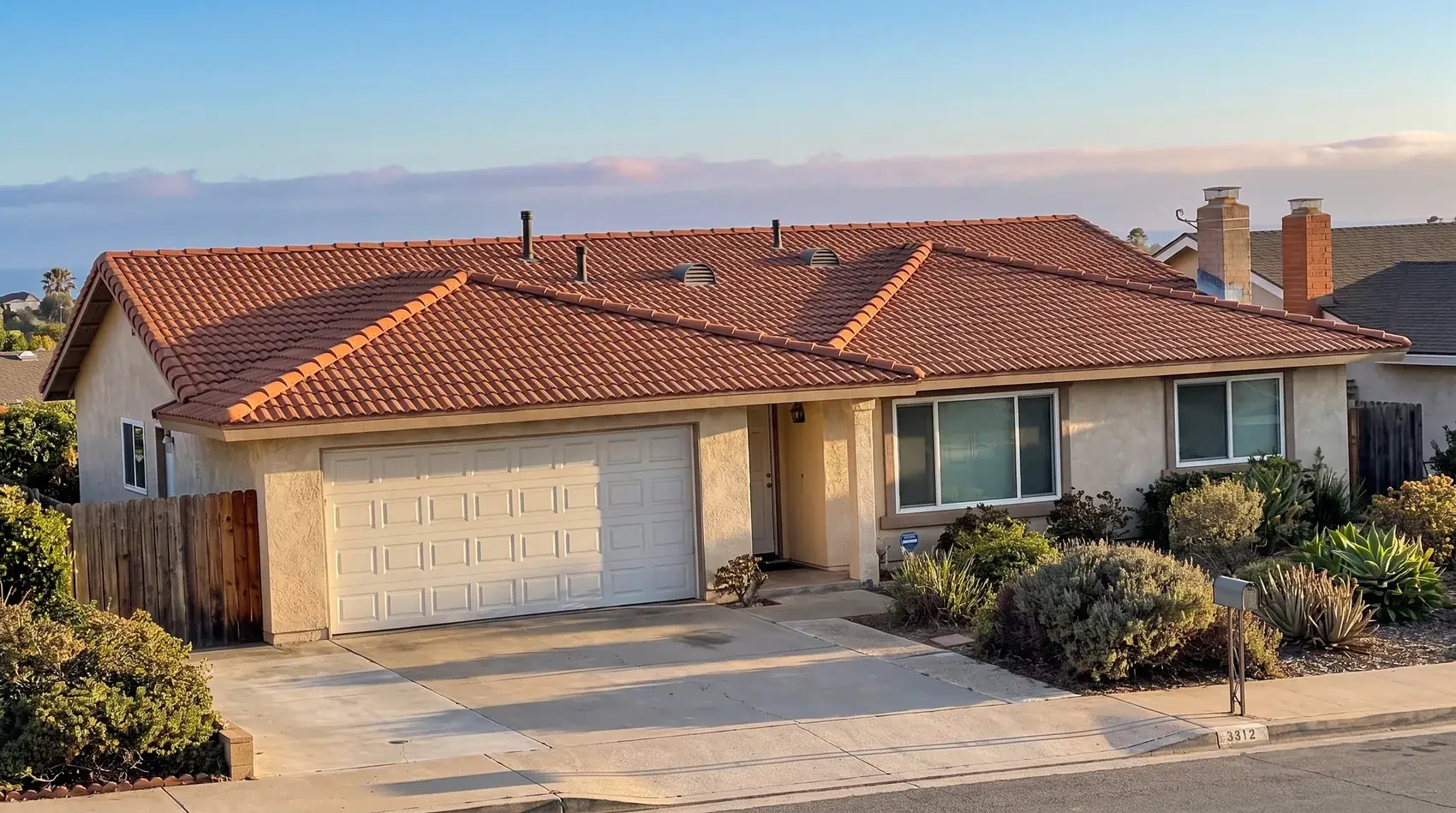 Full tile roof replacement in San Diego County — after