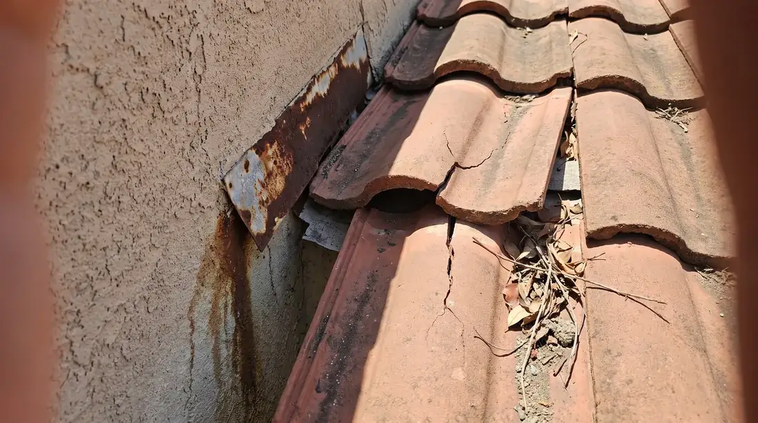 Tile roof repair and relay in San Diego — before